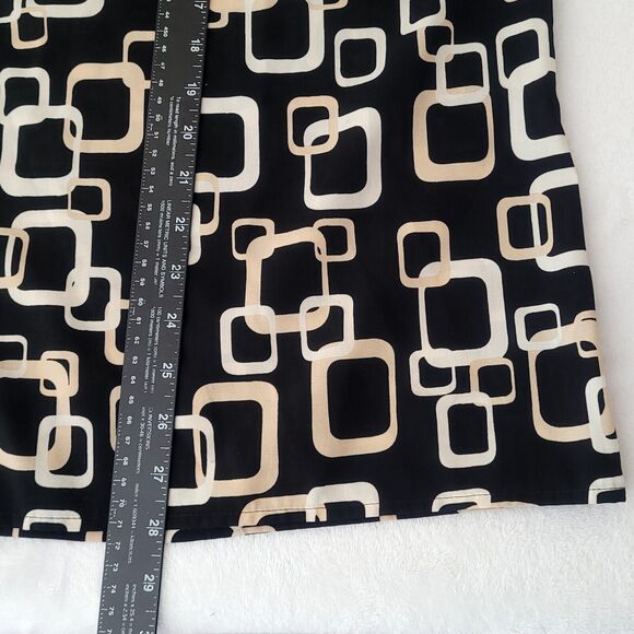 Maggie Barnes Geometric Button Up Lagenlook Career Office Work Blouse Top 1X - Picture 6 of 6